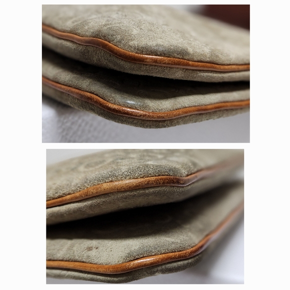 CELINE Macadam C Dual Pouch Suede Shoulder Bag - Picture 10 of 12